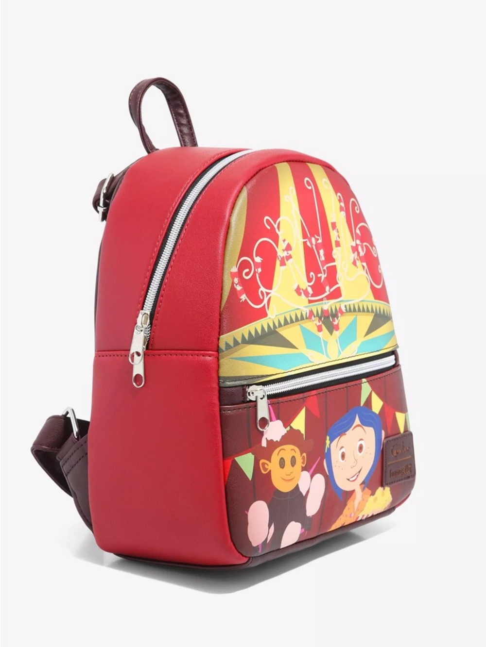 Exclusive Loungefly Laika Coraline and Wybie Mouse Circus Mini Backpack - Picture 10 of 12
